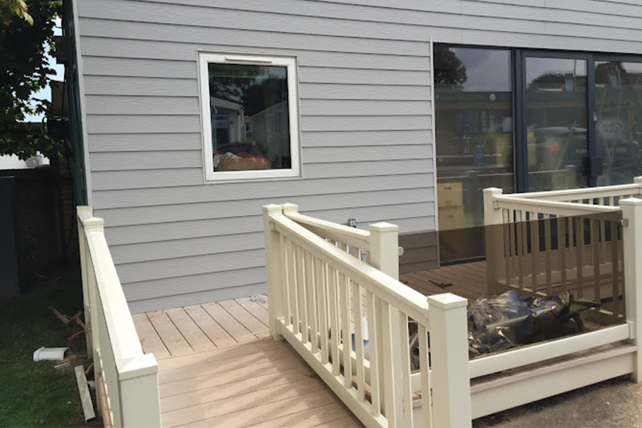 Decking Installed Outside of a Holiday Home