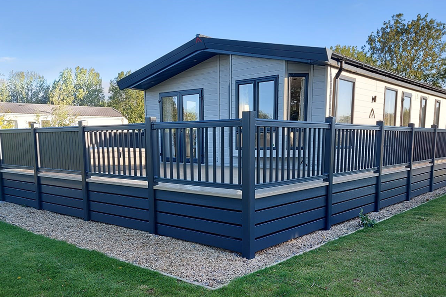 Decking Installed Outside of a Holiday Home